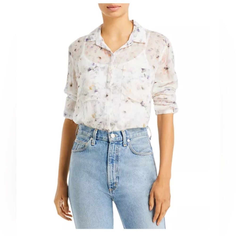 Bella Dahl Floral Button Down Hipster Shirt